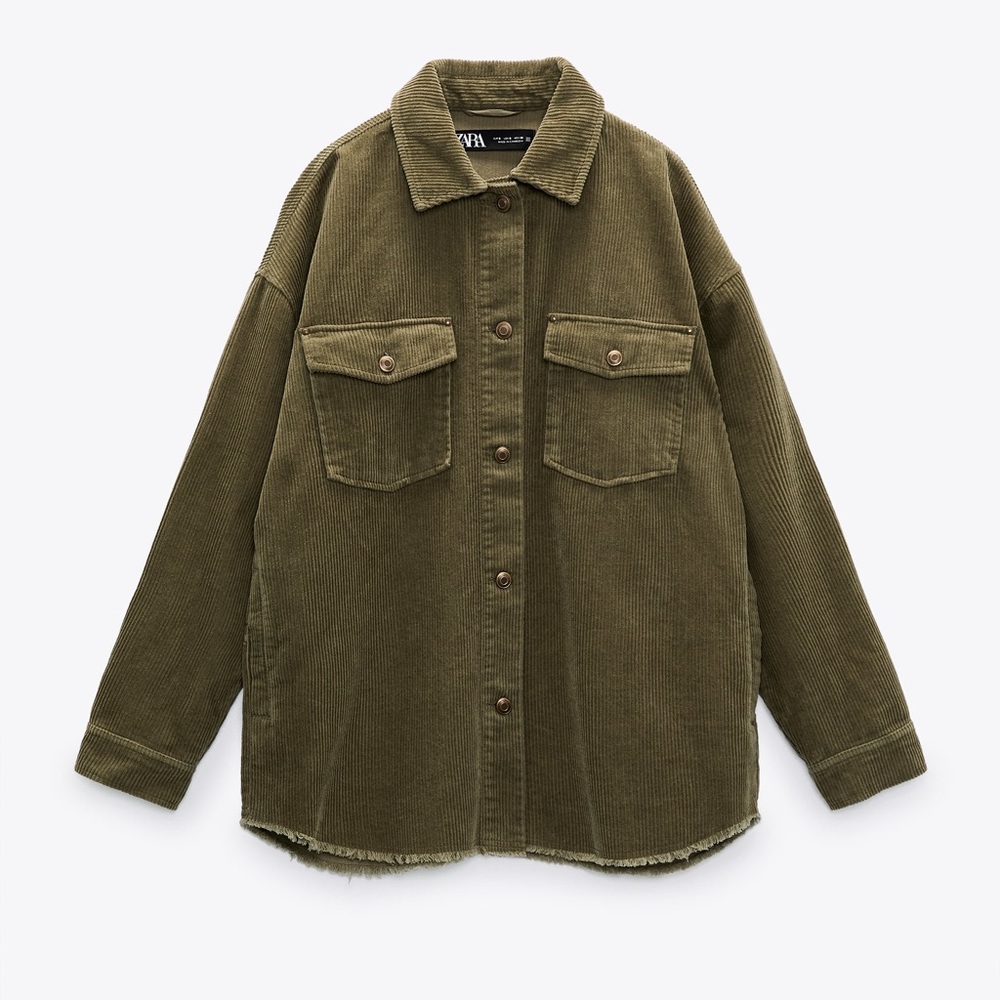 Zara Corduroy Oversized Jacket